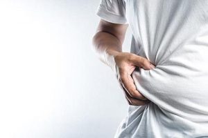 Grabbing Side Excess Fat